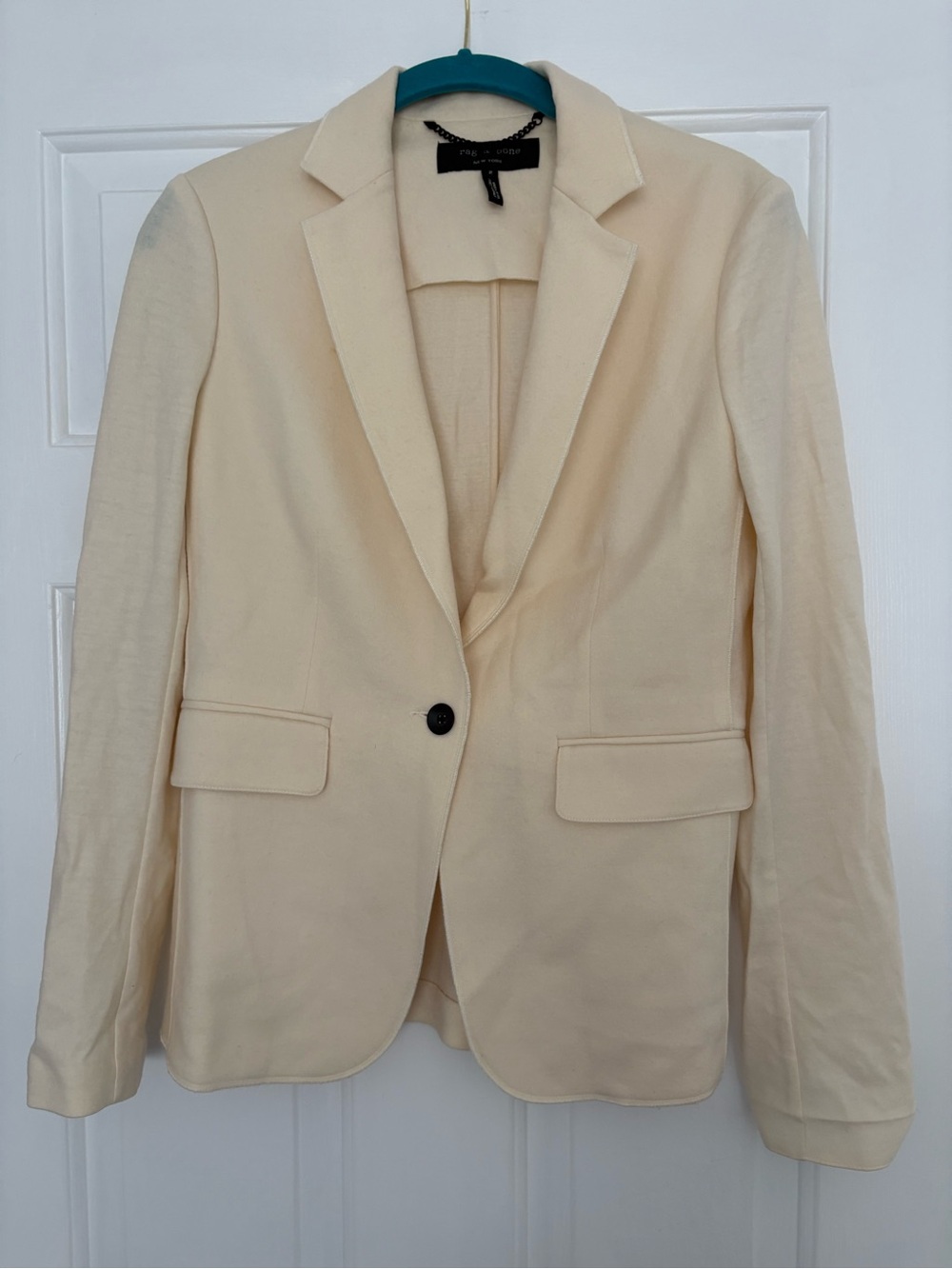 rag & bone Cream Single-Button Blazer